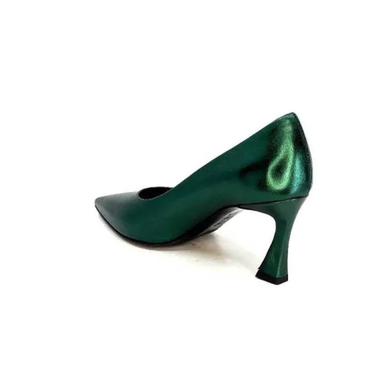 moon flower - enzo di martino Enzo Di Martino Eli 702 Cuir Metallique Vert*Femme Escarpins