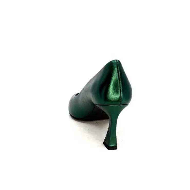 moon flower - enzo di martino Enzo Di Martino Eli 702 Cuir Metallique Vert*Femme Escarpins