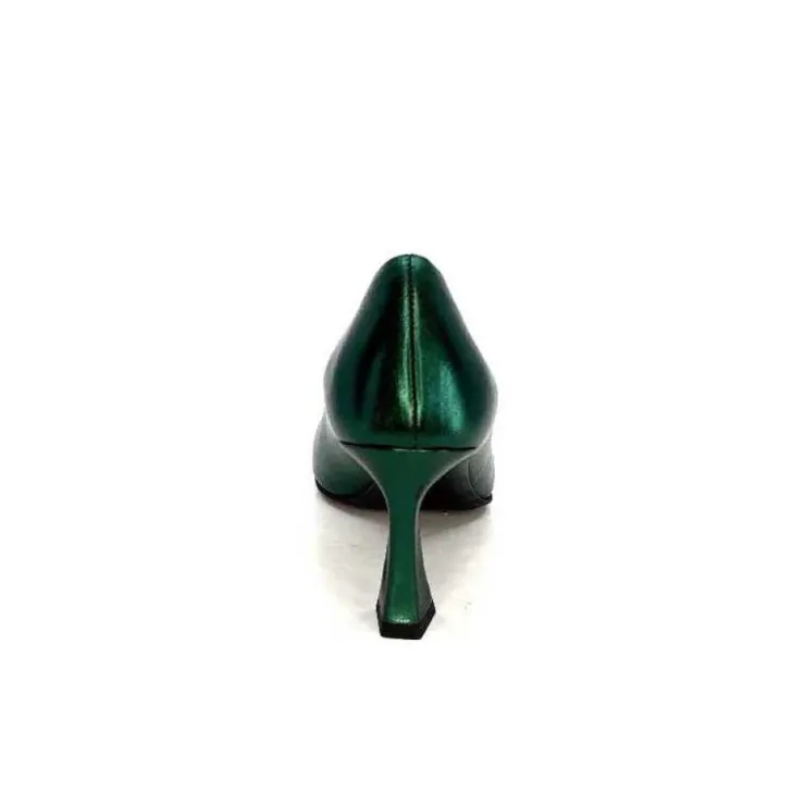 moon flower - enzo di martino Enzo Di Martino Eli 702 Cuir Metallique Vert*Femme Escarpins
