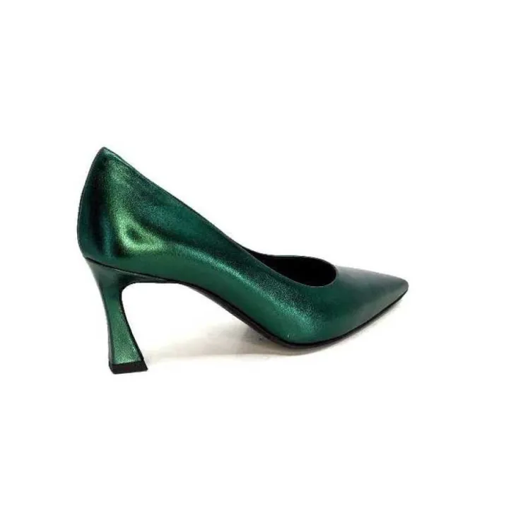 moon flower - enzo di martino Enzo Di Martino Eli 702 Cuir Metallique Vert*Femme Escarpins