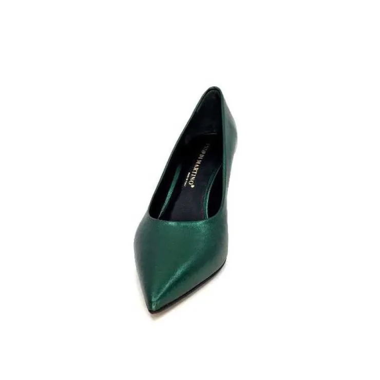 moon flower - enzo di martino Enzo Di Martino Eli 702 Cuir Metallique Vert*Femme Escarpins