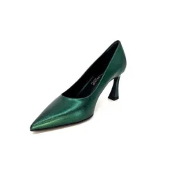 moon flower - enzo di martino Enzo Di Martino Eli 702 Cuir Metallique Vert*Femme Escarpins
