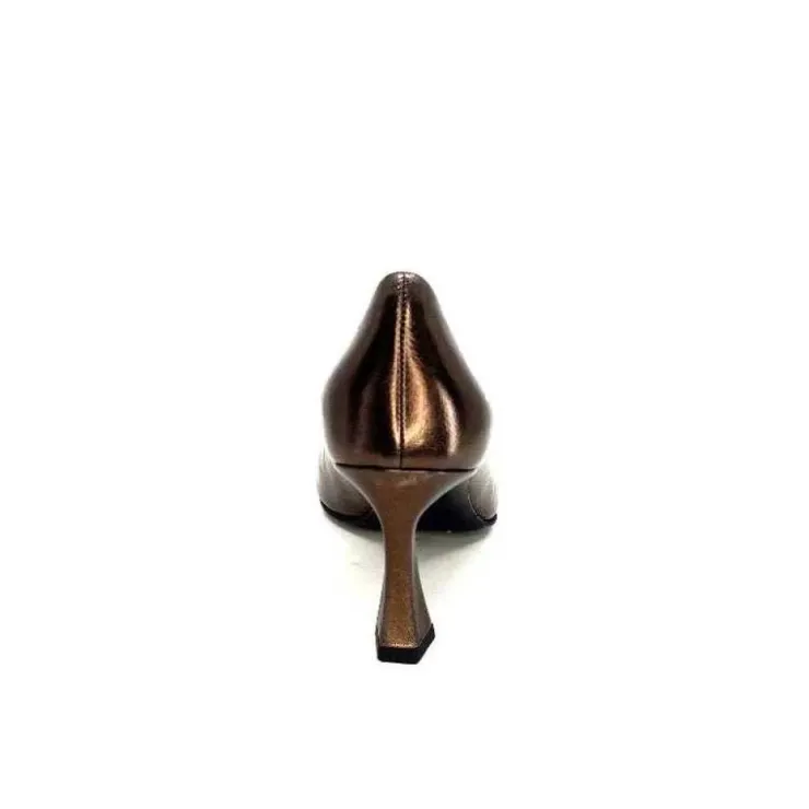 moon flower - enzo di martino Enzo Di Martino Eli 702 Cuir Metallique Moka*Femme Escarpins