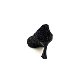moon flower - enzo di martino Enzo Di Martino Eli 715 Textile Noir Cuir Vernis Noir*Femme Escarpins