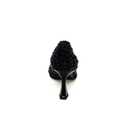 moon flower - enzo di martino Enzo Di Martino Eli 715 Textile Noir Cuir Vernis Noir*Femme Escarpins