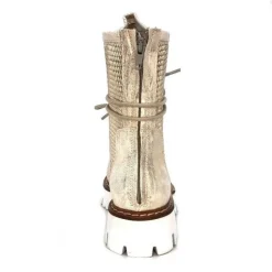 Fru.it 7595 Cuir Blanc Dore*Femme Bottines Eté