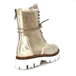 Fru.it 7595 Cuir Blanc Dore*Femme Bottines Eté