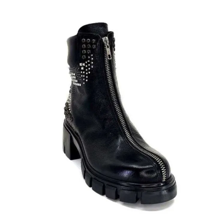 Fru.it 8340 Cuir Noir*Femme Bottines