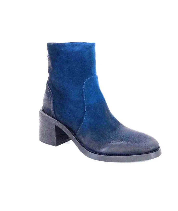 Fru.it 7740 Daim Vintage Bleu Petrole*Femme Bottines