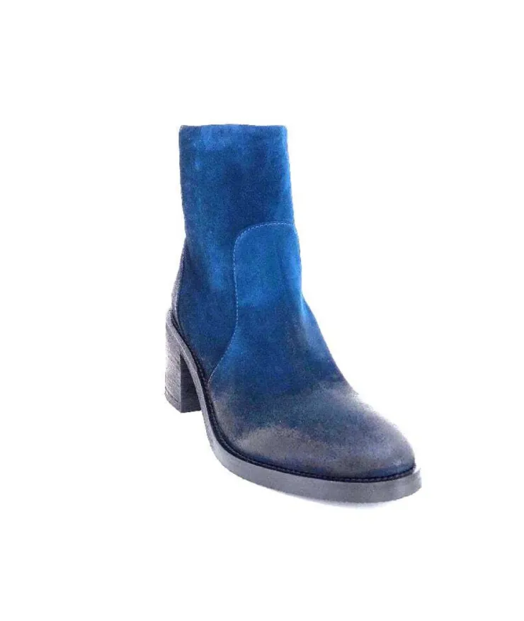 Fru.it 7740 Daim Vintage Bleu Petrole*Femme Bottines