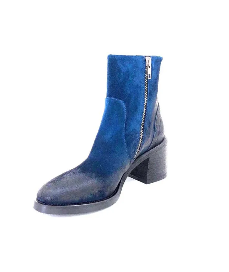 Fru.it 7740 Daim Vintage Bleu Petrole*Femme Bottines