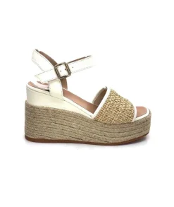 Gaimo Edi Cuir Blanc & Raffia*Femme Plateformes