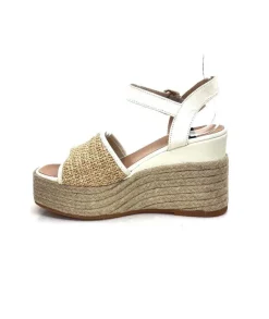 Gaimo Edi Cuir Blanc & Raffia*Femme Plateformes