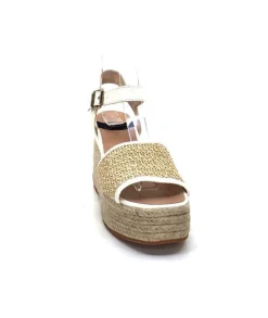 Gaimo Edi Cuir Blanc & Raffia*Femme Plateformes