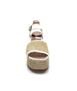 Gaimo Edi Cuir Blanc & Raffia*Femme Plateformes