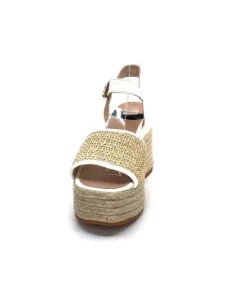 Gaimo Edi Cuir Blanc & Raffia*Femme Plateformes