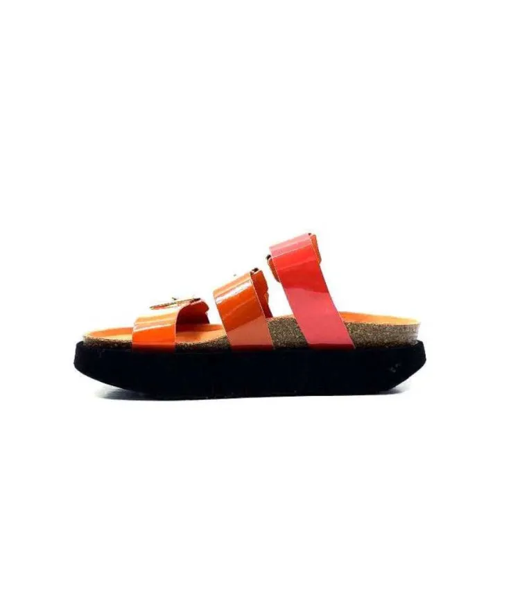 genuins factory s.l Genuins G104873 Cuir Vernis Orange*Femme Plagettes