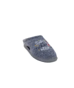 Giesswein Naunhof Laine Gris Schiefer*Femme Pantoufles
