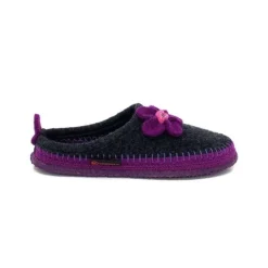 Giesswein Norheim Laine Antracite Violet*Femme Pantoufles