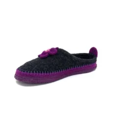 Giesswein Norheim Laine Antracite Violet*Femme Pantoufles