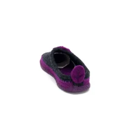 Giesswein Norheim Laine Antracite Violet*Femme Pantoufles
