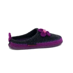 Giesswein Norheim Laine Antracite Violet*Femme Pantoufles