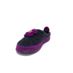 Giesswein Norheim Laine Antracite Violet*Femme Pantoufles