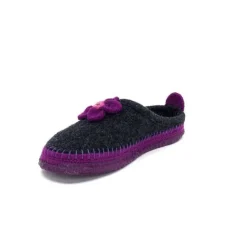 Giesswein Norheim Laine Antracite Violet*Femme Pantoufles