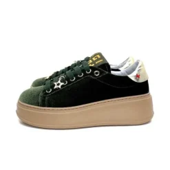 GioPiu Pia 104A Velour Vert*Femme Baskets