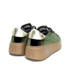 GioPiu Pia 104A Velour Vert*Femme Baskets