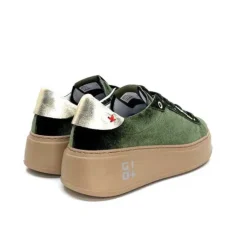 GioPiu Pia 104A Velour Vert*Femme Baskets