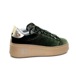 GioPiu Pia 104A Velour Vert*Femme Baskets
