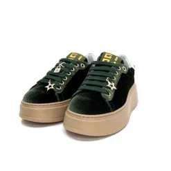 GioPiu Pia 104A Velour Vert*Femme Baskets