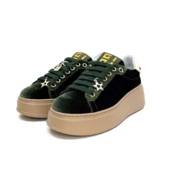 GioPiu Pia 104A Velour Vert*Femme Baskets