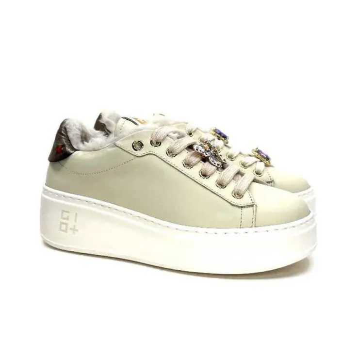 GioPiu Pia98A Cuir Creme*Femme Baskets