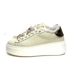 GioPiu Pia98A Cuir Creme*Femme Baskets
