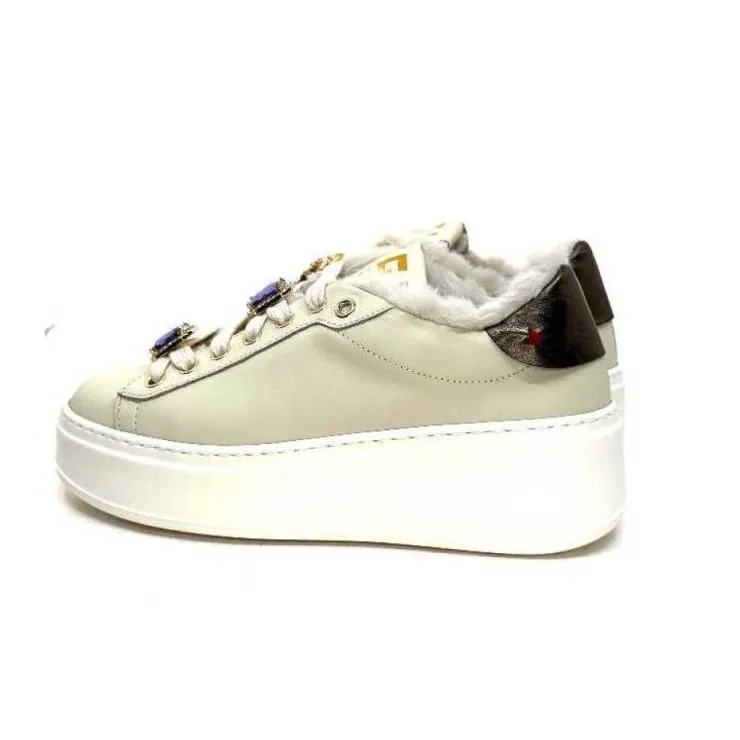 GioPiu Pia98A Cuir Creme*Femme Baskets