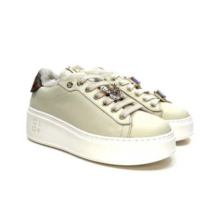 GioPiu Pia98A Cuir Creme*Femme Baskets