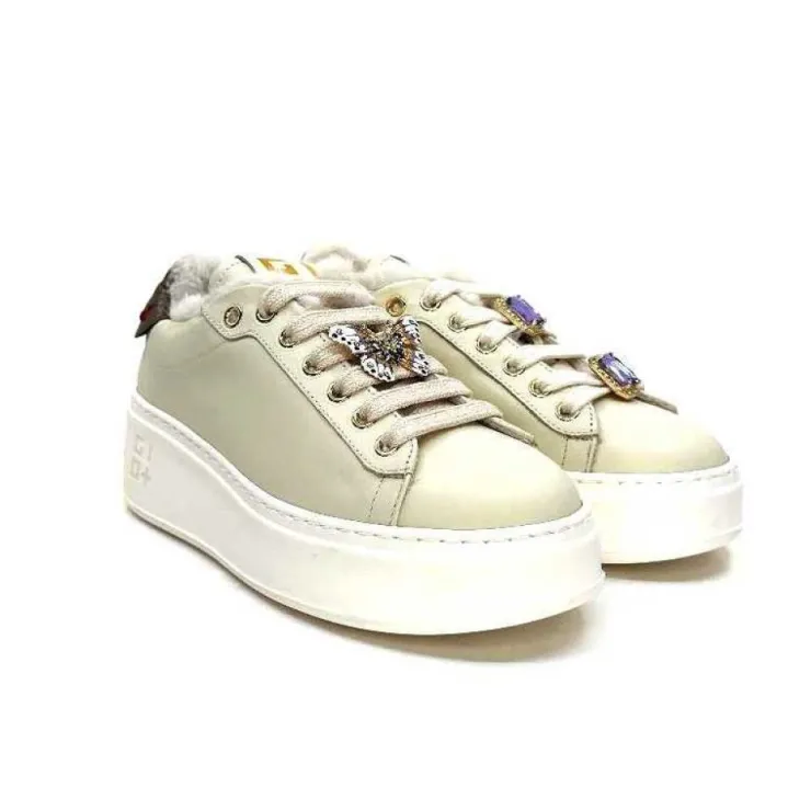 GioPiu Pia98A Cuir Creme*Femme Baskets