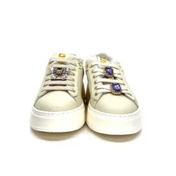 GioPiu Pia98A Cuir Creme*Femme Baskets