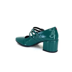 Halmanera Bart 03 Cuir Vernis Vert Selva*Femme Ballerines