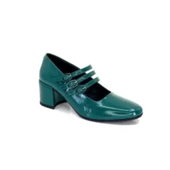 Halmanera Bart 03 Cuir Vernis Vert Selva*Femme Ballerines