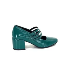 Halmanera Bart 03 Cuir Vernis Vert Selva*Femme Ballerines