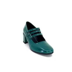 Halmanera Bart 03 Cuir Vernis Vert Selva*Femme Ballerines
