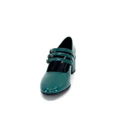 Halmanera Bart 03 Cuir Vernis Vert Selva*Femme Ballerines