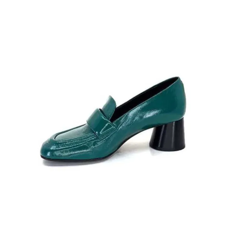 Halmanera Dani 03 Cuir Vert*Femme Mocassins
