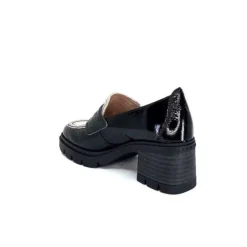 Hispanitas Chi 232965 Everest Cuir Vernis Noir Cuir Vert & Beige*Femme Mocassins