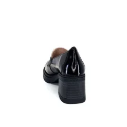 Hispanitas Chi 232965 Everest Cuir Vernis Noir Cuir Vert & Beige*Femme Mocassins