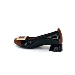 Hispanitas Chi 233141 Salma Cuir Vernis Vert Cuero Fushia*Femme Ballerines