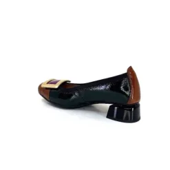 Hispanitas Chi 233141 Salma Cuir Vernis Vert Cuero Fushia*Femme Ballerines